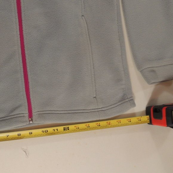 🌟🎉HP🌟🎉Columbia Youth Gray Fleece Pink Zip Size L (14/16) - Picture 9 of 12